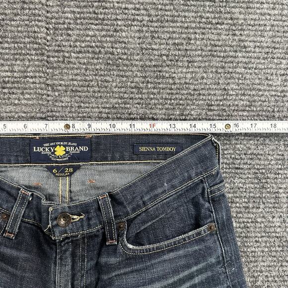Womens Lucky Brand Straight Sienna Tomboy Dark Wash Denim Jeans W30xL32 - Picture 6 of 7